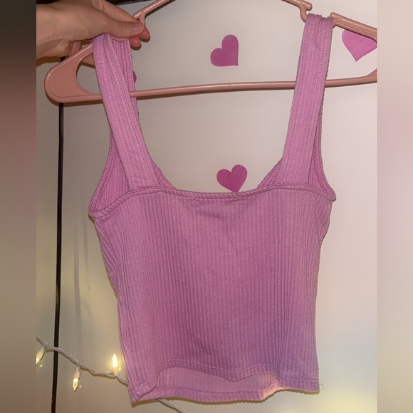 Pink Ribbed Tank Top - Picture 3 of 4